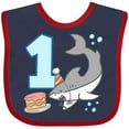 thumbnail image 3 of Inktastic 1st Birthday Shark with Cake Boys or Girls Baby Bib, 3 of 4