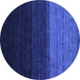 thumbnail image 1 of Ahgly Company Indoor Round Abstract Blue Contemporary Area Rugs, 3' Round, 1 of 4
