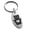 Silver, variant on Stainless Steel Teddy Bear Love Engraved Small Oval Charm Keychain Keyring