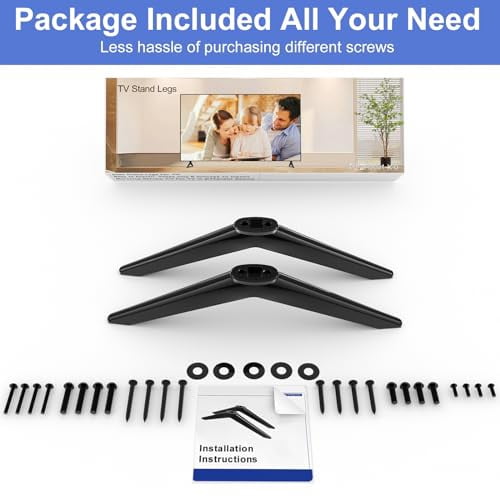 TV Stand for Element Roku TV Legs,for Element 300/400 / 450 Series,TV Stand Legs for Element 24 32 43 50 55 58 65 in,Please Measure Distance Between Bottom Two Holes
