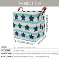 thumbnail image 2 of Square Storage Box Basket Canvas Fabric Toy Collapsible Storage Organizer Bin PE Waterproof Storage Box Laundry Basket for Kid Roo, 2 of 6