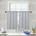 thumbnail image 1 of Haperlare Farmhouse Kitchen Curtains 36 inch Length Short Boho Linen Blackout Curtains for Small Window Bathroom Cafe Basement, Gray, 2 Panels, 1 of 9