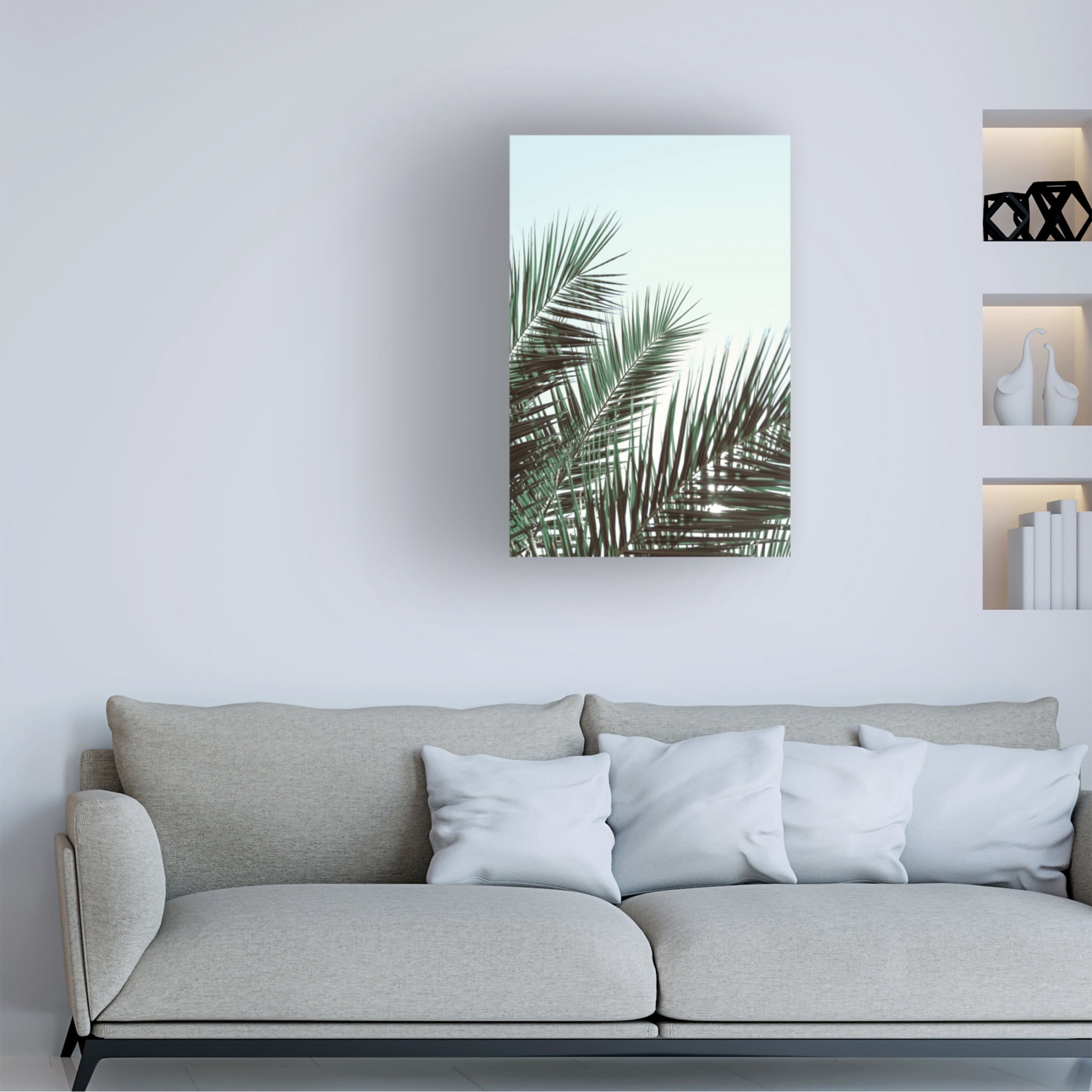 Trademark Fine Art Pictufy Studio Palm Leaves, Sky 1 Canvas Wall Art