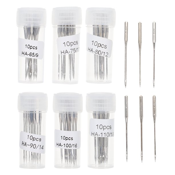 Agujas de acero inoxidable de 60 piezas para la máquina de coser agujas de coser resistentes al desgaste agujas resistentes