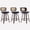 Black, variant on HUMEHA Set of 3 Rattan Swivel Barstool Black 26" Cane Back
