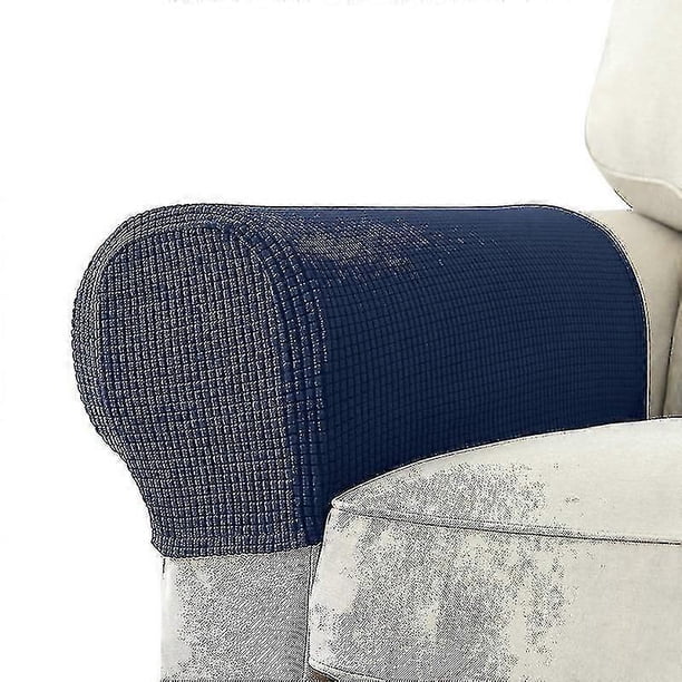 2 Pcs Stretch Armrest Covers Spandex Jacquard Arm Covers Soft And Elastic Protector For Chairs Couch Sofa Armchair Slipcovers Recliner Sofa
