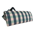 thumbnail image 2 of Lounge Folding Wicker Sponge Pillow Green Grid, 2 of 8