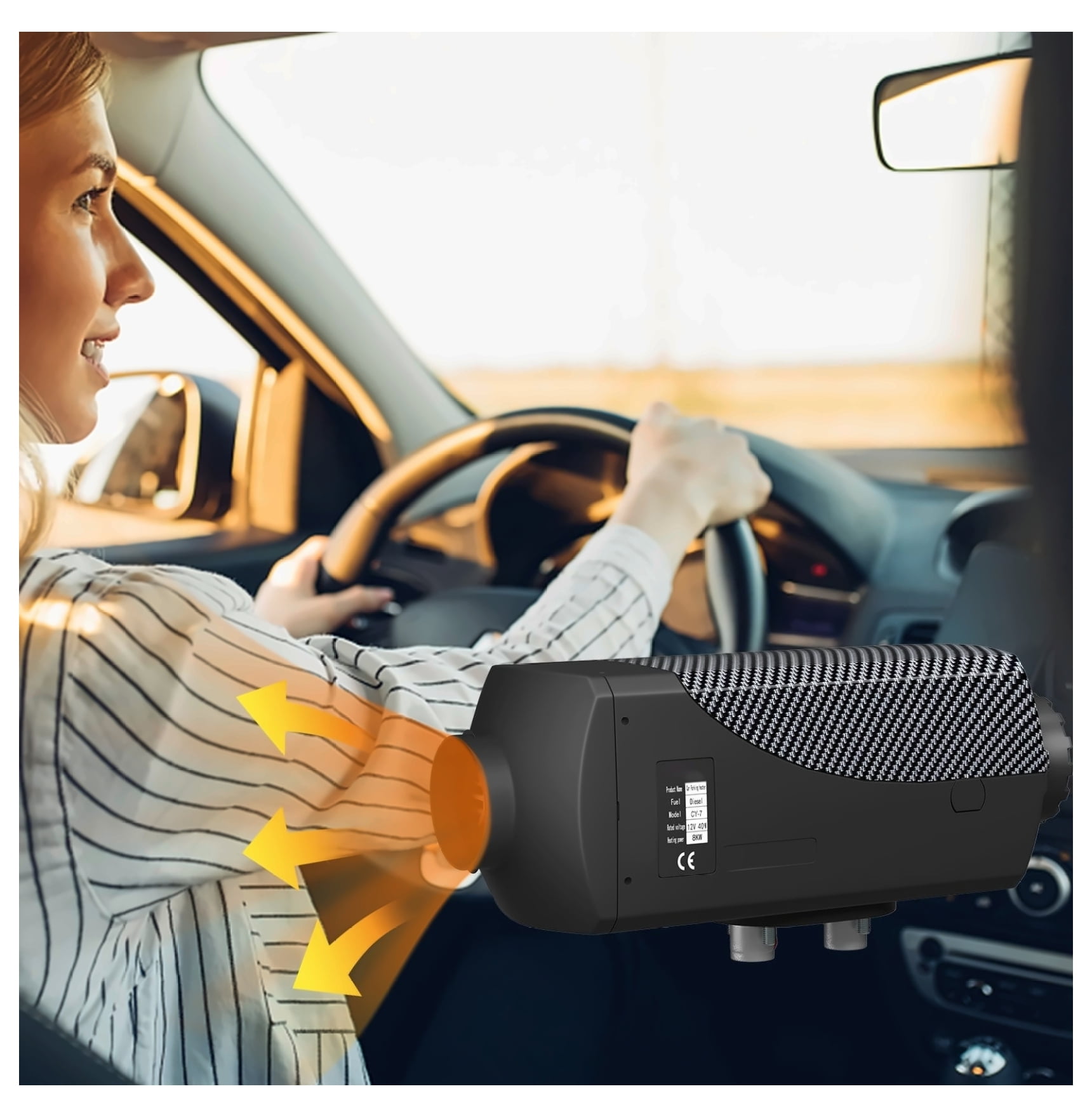 8KW Diesel Air Heater 12V, Remote Control Parking Heater for Car, Truck, RV, Boat - Fast Heating, Low Fuel Consumption, LCD Display