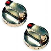 HQRP 2-Pack Burner Dial Range Knobs Replacement for Samsung FX510BFGS FX510BGS FX710BGS NX583G0VBSR NX58F5300SS NX58F5500SS NX58H5600SS GAS Oven Stove