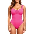 thumbnail image 7 of Idoravan Womens Bodysuits Fitted Summer V-Neck Jumpsuit with Wide Shoulder Straps Spicy Girl Tight Fitting Jumpsuit, 7 of 7