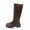Brown, variant on Viluyesy Knee High Boots for Women Fashion Platform Round Toe Buckle Faux Leather Motorcycle Biker Shoes Khaki Size 7.5