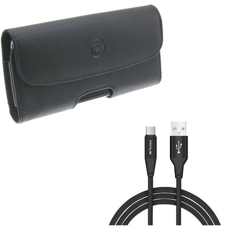Leather Case Belt Clip w Type-C 6ft USB Cable for Samsung Galaxy S10 Plus - Holster Cover Loops  Charger Cord Power Wire K4P price history on PriceWatchPro