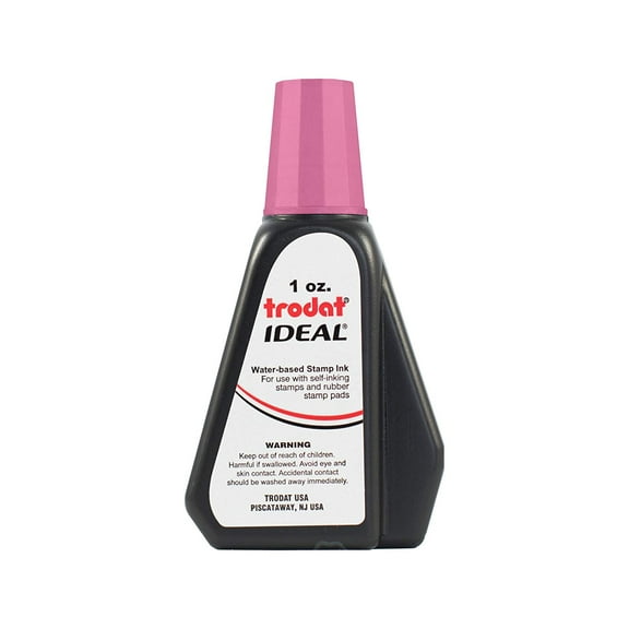 Ink for Self Inking Stamps, Pink, 1oz.