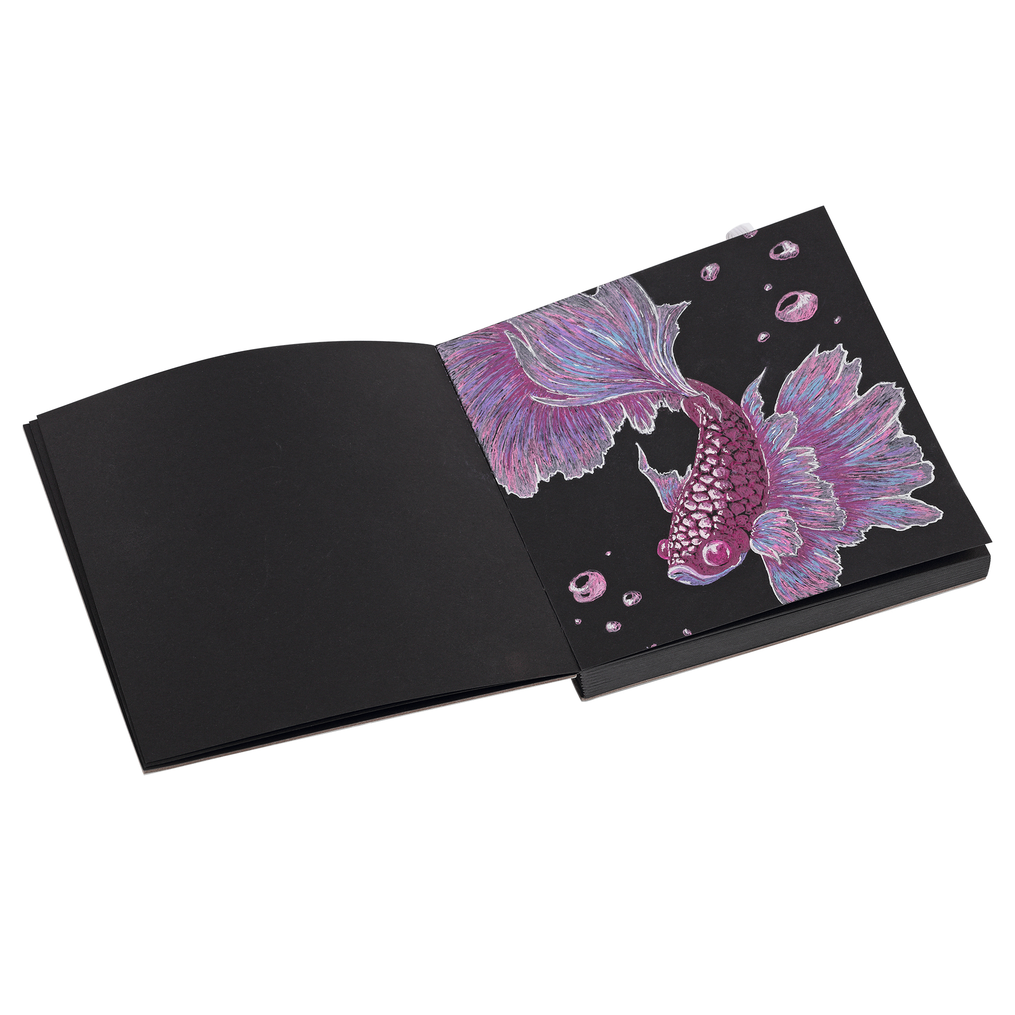 SoHo Urban Artist Brick Sketchbook Journals for Sketching, Drawing, Colored Pencils, Graphite, and more - Black Set of 2 - 5.5"x5.5" & 5.5"x8.5" (150 GSM, 80 Sheets)