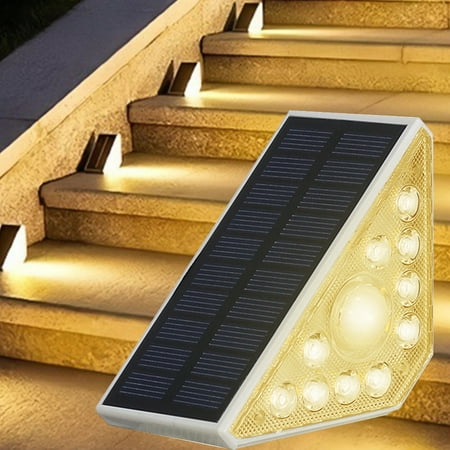 

DeskAKBK Solar Step Light Courtyard Garden Balcony Atmospheres Foot Light Step Induction Light Solar Wall Corner Light Home Decor