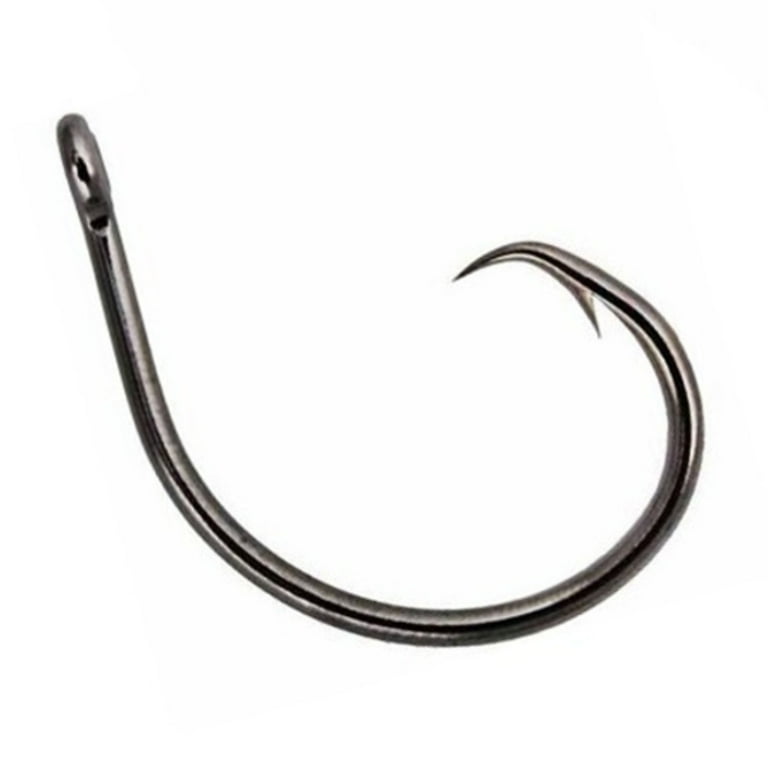 Eagle Claw Lazer Sharp 5/0 Circle Sea Offset Hook - High Lip Hook Rate, Black Sea Guard Finish