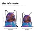 thumbnail image 2 of Honeii Capybara Bathtub Fun Print Drawstring Backpack,Drawstring Bags String Backpack Gym Cinch Sack Backpack Sport Bag Draw-Medium, 2 of 6