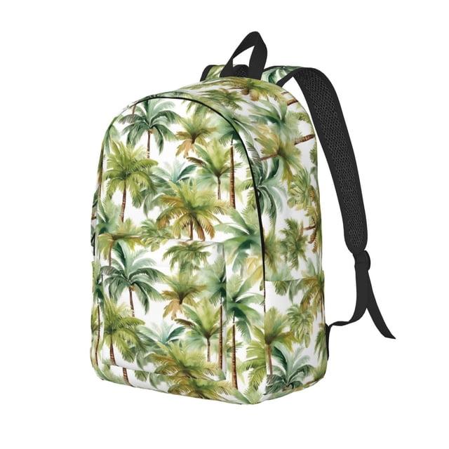 Easygdp Green Hawaii Palms Mochila de Lona Resistente para Laptop, Compatible con Laptops de 15 a 17 pulgadas, Ideal para Escuela, Trabajo y Viajes-Medium