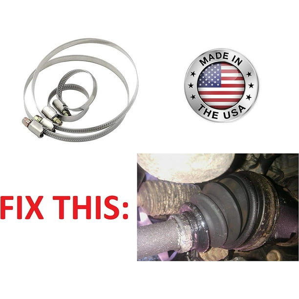 (SET OF FOUR CLAMPS) CV Axle Repair Clamps Kit for Leaking Boots after