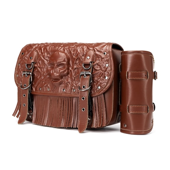 PU Leather Swing Arm Bag For Motorcycle Left Side Bags Saddlebags Scooter Side Back Seat Bag Waterproof