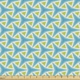 thumbnail image 1 of Abstract Fabric by the Yard, Contemporary Illustration of Triangular Formations, Upholstery Fabric for Dining Chairs Home Decor Accents, Sea Blue Apple Green by Ambesonne, 1 of 5
