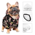 thumbnail image 3 of Honeii Rose Flowers Print Small Dog Hoodies Pet Hooded Sweatshirts Fall Winter Puppy Cat Sweaters Warm Clothes for Small Dogs Outfits Costume-X-Large, 3 of 7
