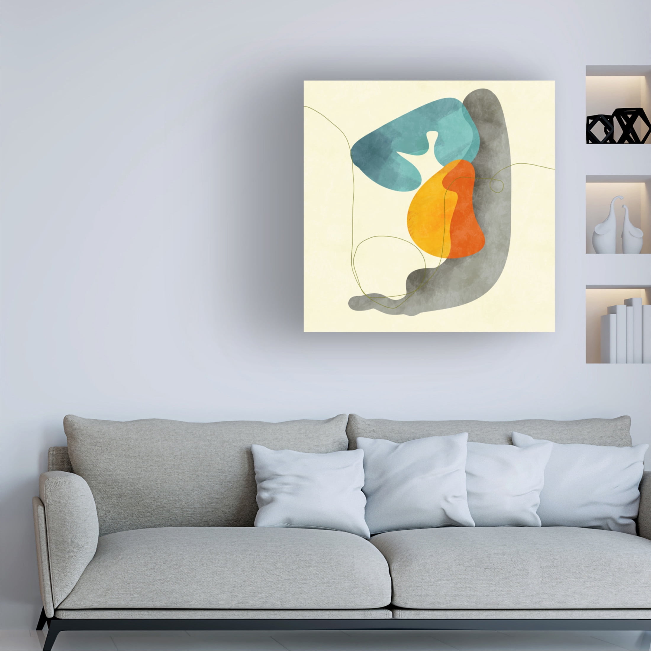 Trademark Fine Art Ana Rut Bre Shapesalines2 Canvas Wall Art