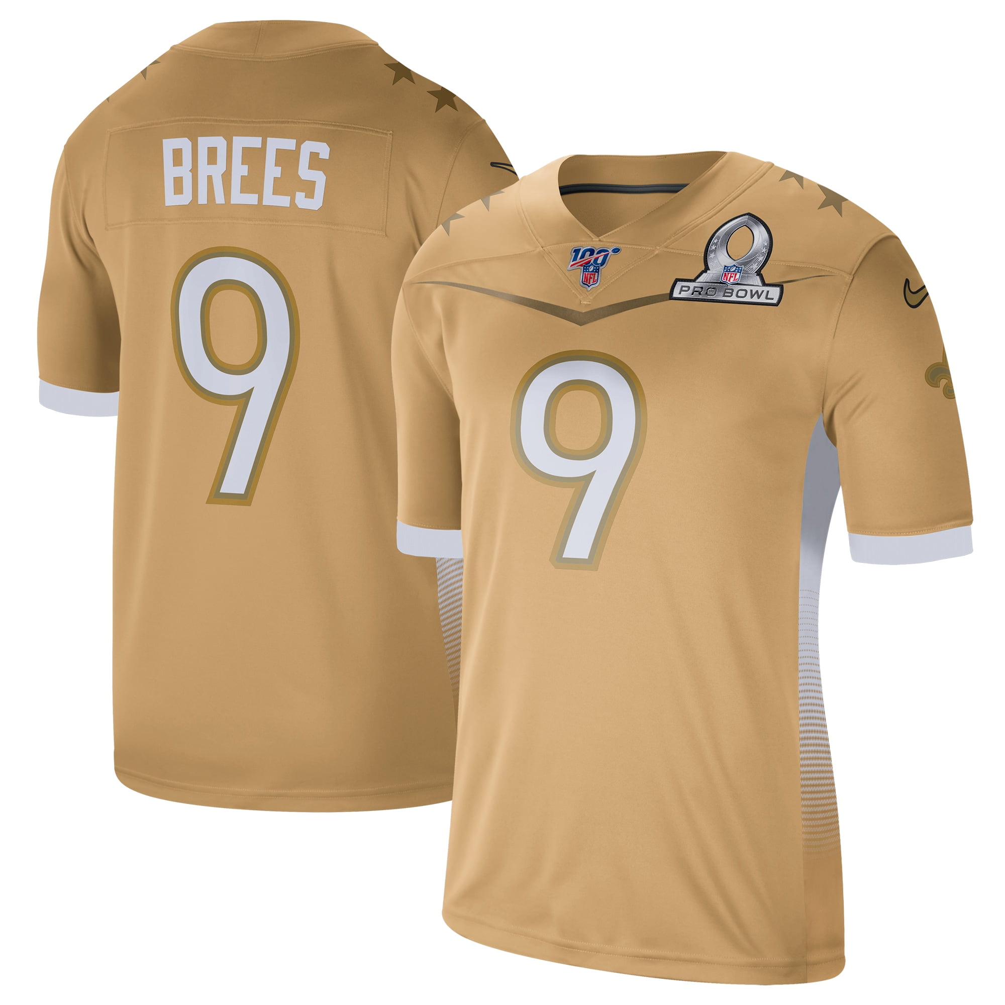 gold drew brees jersey