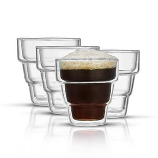 JoyJolt Serene Double Walled Insulated Glasses Coffee Mug (Set  of 2) 13.5 Ounces: Irish Coffee Glasses