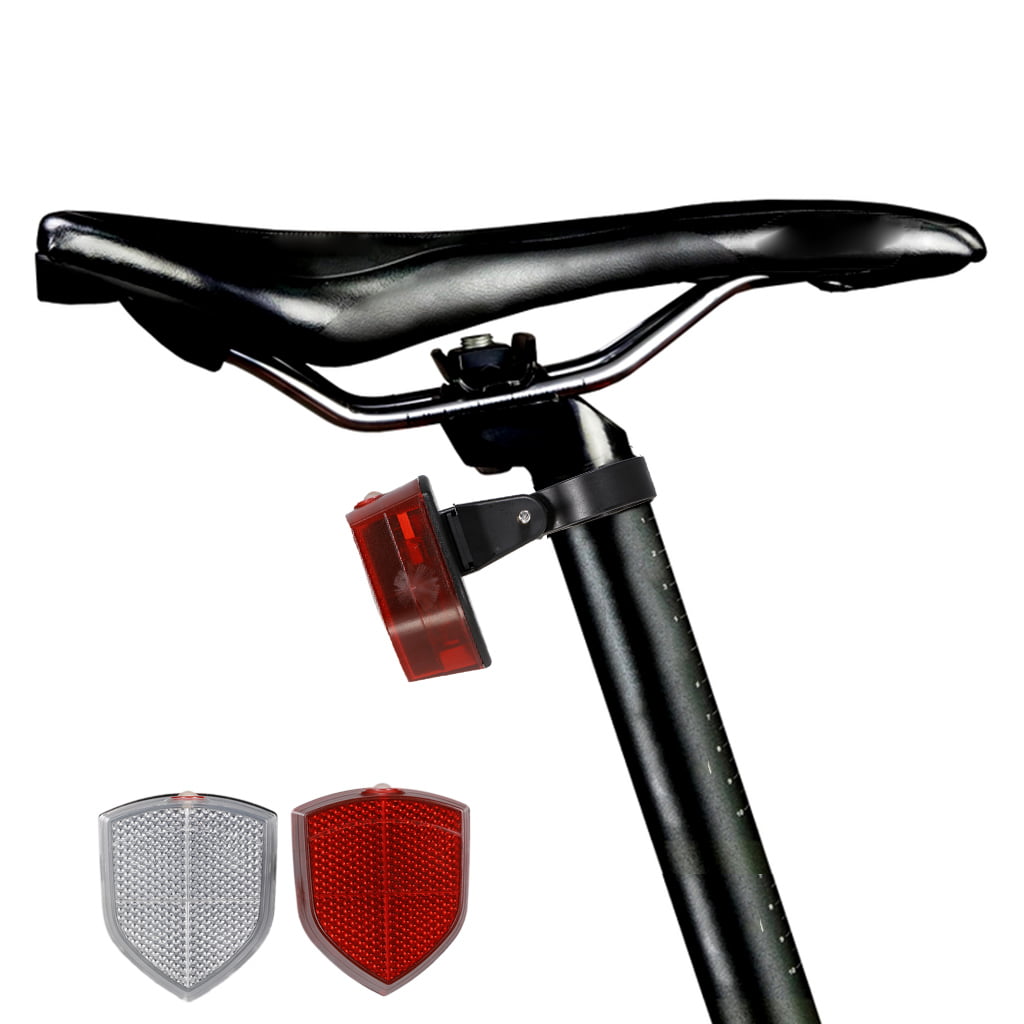 Bike Red Tail Lamp USB Charge Flash Light Bicycle Seatpost Rear Safety Reflector 