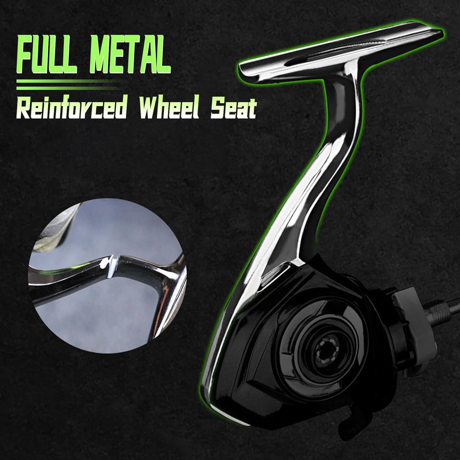 Green Spinning Fishing Reels, 2000 3000 4000 5000 Ultra Light Smooth Powerful Spinning Reel Carbon Frame and Rotor Fishing Tools for Freshwater and Saltwater