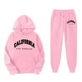 thumbnail image 4 of Toddler Girls Outfits Sets Casual Winter Wear Trendy Printed Hooded Sweatshirt Fall Girls Clothing Sets Pink Size 3-4T, 4 of 4