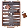 thumbnail image 3 of Juego de mesa Backgammon AMEROUS Classic de 28 cm con funda de piel, 3 of 7