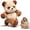 Brown Panda, variant on Pink Cow Interactive Running Plush Soft Stuffed Animal Toy For Kids Bedroom Desk Decor Companion Daily Play Use (Brown Panda)
