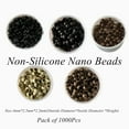 thumbnail image 4 of 1000 count Non- Nano Ring Nano Lined Beads for Nano Ring Hair Extensions Hair Tinsel  Hair Extensions (4.0mm, Dark Brown), 4 of 7