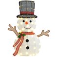 thumbnail image 1 of Outsunny Light Up Snowman Christmas Decoration with 56 LED Lights White, 1 of 10