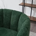 thumbnail image 6 of Jopath Accent Chair with Metal Legs,Channel Tufted Lounge Chair Single Sofa Round Leisure Armchair for Bedroom Living Room Reception Study Room Office Green, 6 of 9
