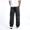 thumbnail image 6 of GINGTTO Men's Cargo Camo Pants, Baggy Flex Wide Leg Fashion Y2K Streetwear Drawstring Stretch, 6 of 8
