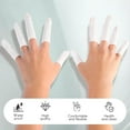 thumbnail image 6 of LQQBOX White Latex Finger Cots Finger Protectors, Disposable Medium-Sized Finger Gloves, Fingertip and Finger Sleeve Protector,Latex Thumb Protector for Finger Tips (Approx.200 PCS), 6 of 7