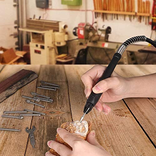 GOXAWEE Rotary Tool Kit with MultiPro Keyless Chuck and Flex Shaft Renewed 140pcs Accessories Variable Speed Electric Drill Set for Crafting Projects and DIY Creations