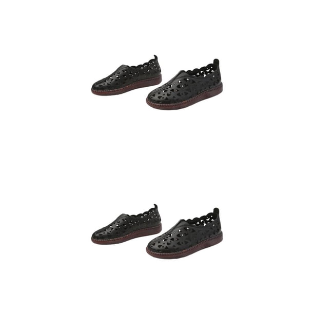 Zapatos planos de mujer Sonducket Calzado cómodo y elegante Sandalias suela blanda Ligero negro 35