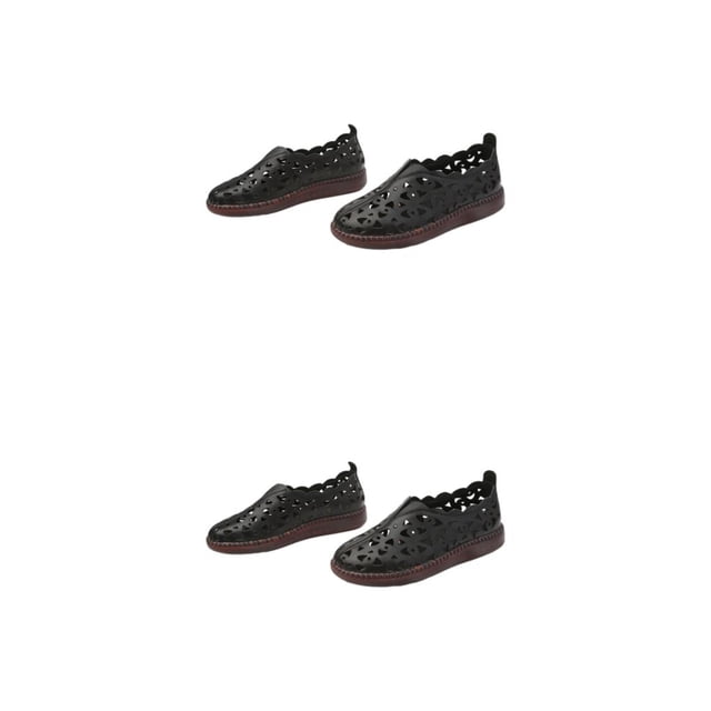 Minnieouse Zapatos planos con estilo para mujer, calzado cómodo y flexible para el diario, sandalias para mujer, zapatos 2023, suela blanda, negro treinta y ocho 2Conjunto
