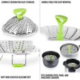thumbnail image 4 of Steam Tray Foldable Food Steamer Vegetables Fruit Food Basket Mesh Steam Rack Cooking Utensil, 4 of 5