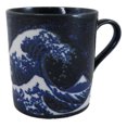 thumbnail image 3 of Pack Of 4 Made In Japan Navy Blue Japanese Hokusai Great Wave Of Kanagawa Mugs, 3 of 9