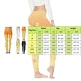 thumbnail image 4 of Gibobby Leggings Translúcido Mujer Pantalones yoga deportivos cintura alta ajustados moda casual para mujer Leggings estampados Festival（Amarillo， XXL), 4 of 4
