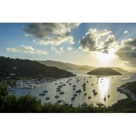 Sailing boat harbour on the West End of Tortola, British Virgin Islands, West Indies, Caribbean, Ce Print Wall Art By Michael