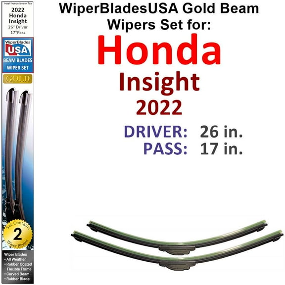 2022 Honda Insight Beam Wiper Blades Wipers WBUSA (Set of 2)