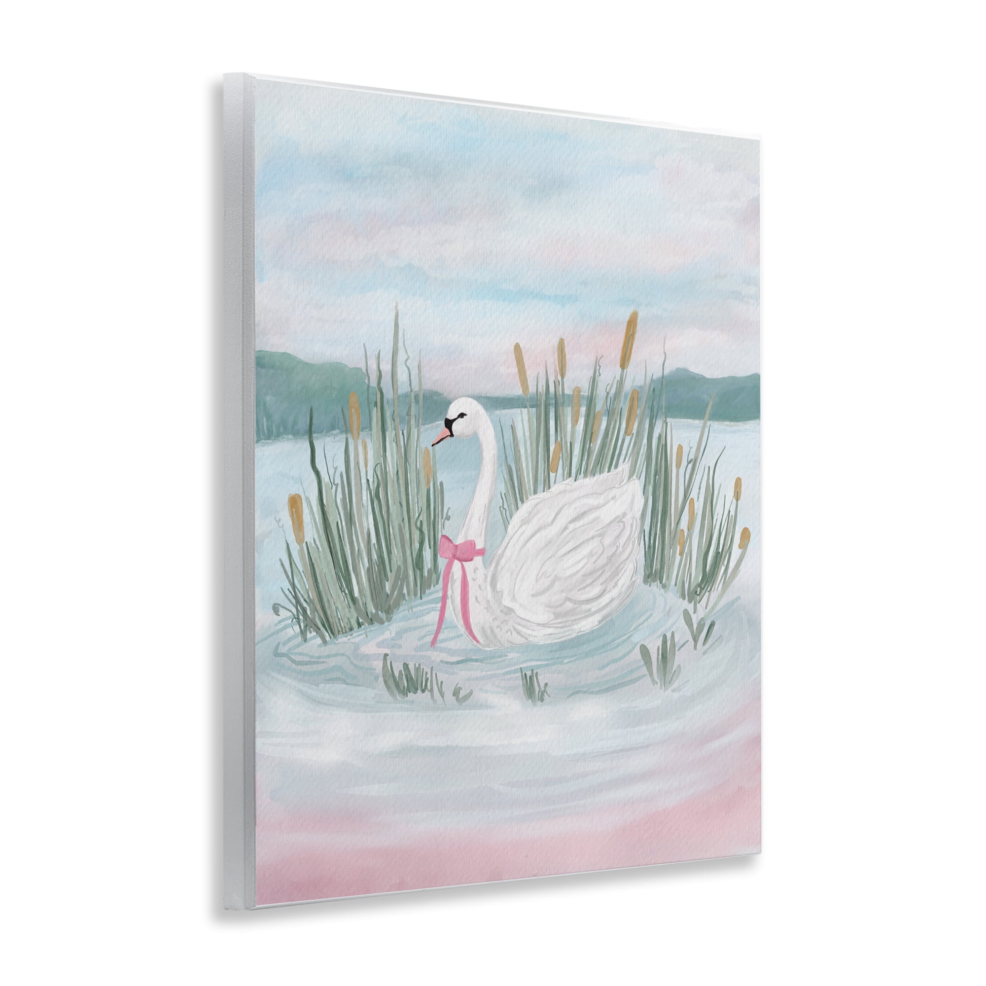 Stupell Industries Swan Serenade on Lake Wall Plaque Art, design by Adreane Fippinger
