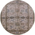 thumbnail image 1 of Ahgly Company Indoor Round Mid-Century Modern Puce Purple Oriental Area Rugs, 3' Round, 1 of 6