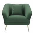 thumbnail image 2 of Chic Home Ryker Club Chair Velvet Upholstered Tight Seat Back Design with Decorative Pillow, Dark Green, 2 of 3